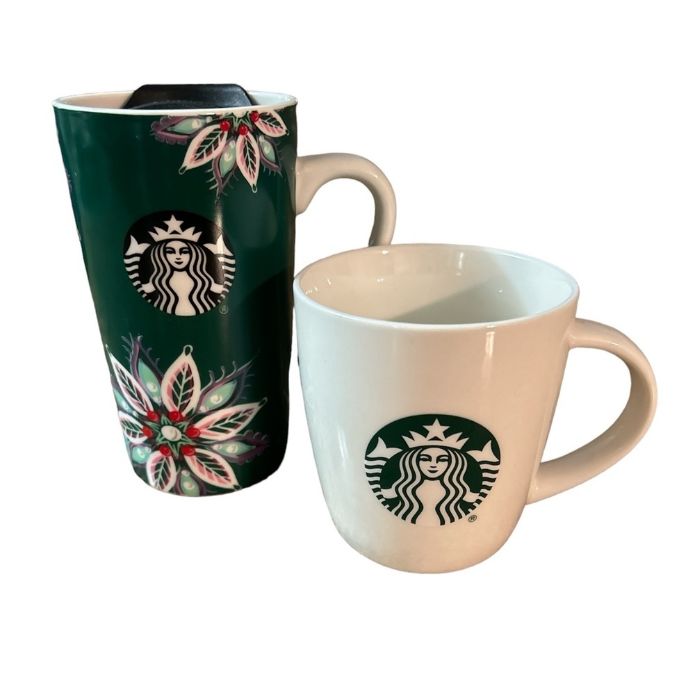 Starbucks holiday 2020 ceramic mug duo